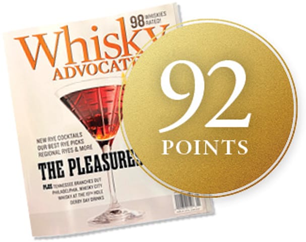 Whiskey Advocate 2022 - 92 Points